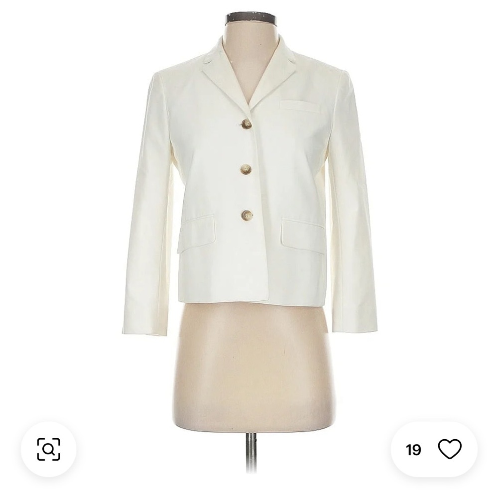 Ann Taylor Ivory Blazer with Gold Buttons